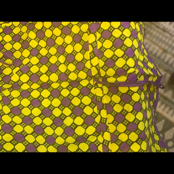 Africana prong Top/pant drawstring yellow royal purple - Picture 7 of 10